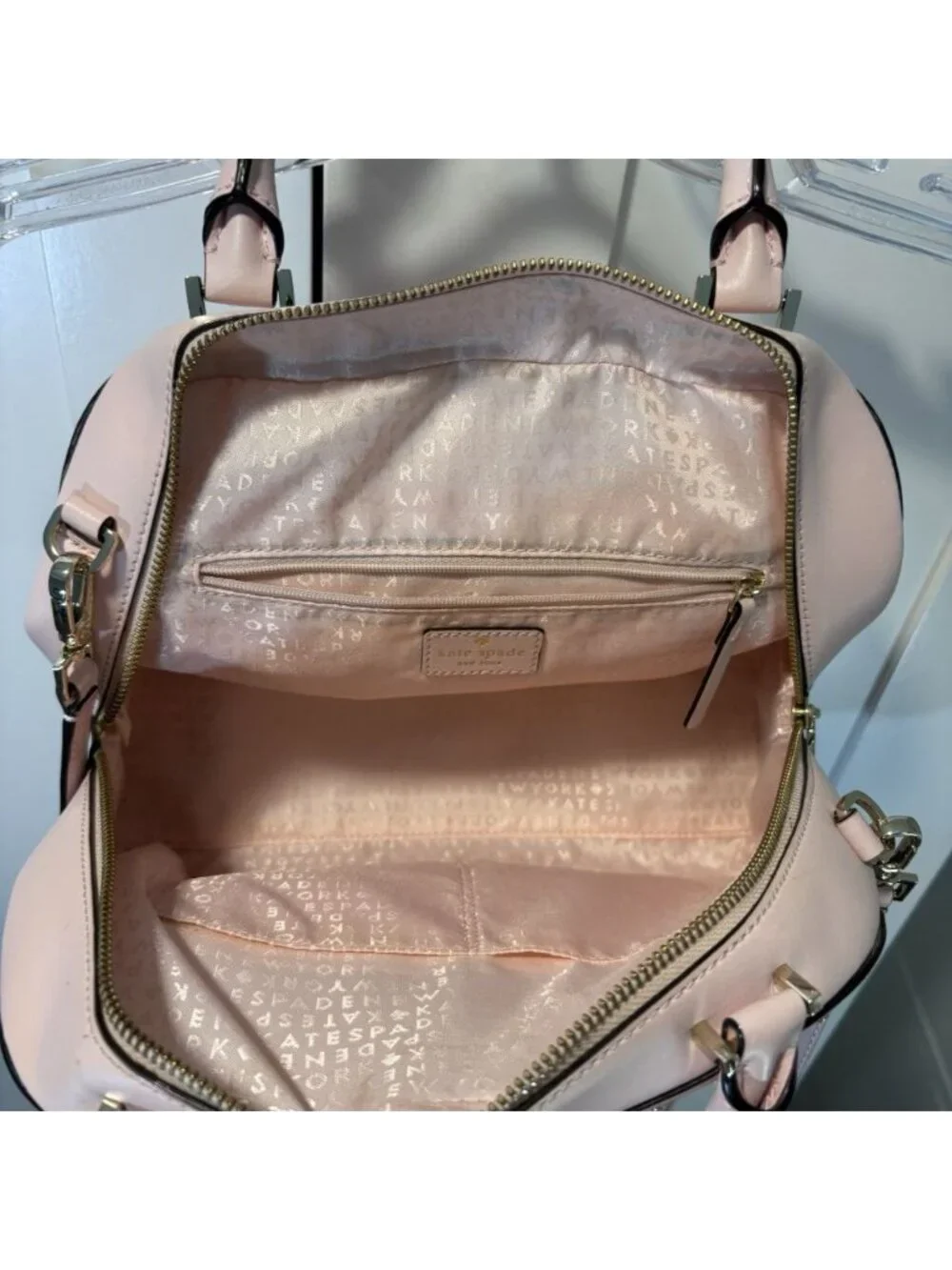 Kate Spade Helena Street Rocki Satchel Cow Leather Light Pink Studded Purse